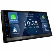 Jvc Double-DIN Apple CarPlay Android Auto Digital Media Player, 6.8in. LCD Touchscreen - Black KWM780BT